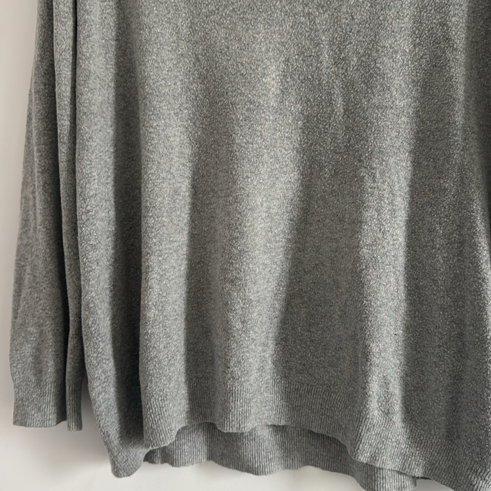 ZARA Maternity Grey V-Neck Wool Blend Knit Sweater Relaxed Fit - Picture 4 of 7